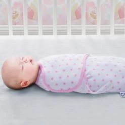 Delta Children Little Lambs Adjustable Swaddle Wrap - Size Large, Fits Babies 3-6 Months/14-18 Lbs., 3-Pack