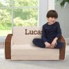 Delta Children Personalized Cozee Flip-Out Sherpa And Leather 2-in-1 Convertible Sofa To Lounger For Kids 1 Delta Children Personalized Cozee Flip-Out Sherpa And Leather 2-in-1 Convertible Sofa To Lounger For Kids