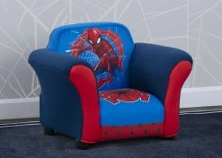 Delta Children Kids’ Chairs Spider-Man Upholstered Chair With Sculpted Plastic Frame