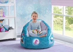 Delta Children Gifts Frozen Cozee Fluffy Chair, Toddler Size (for Kids Up To 6 Years Old)