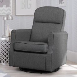 Delta Children Blair Slim Nursery Glider Swivel Rocker Chair Gliders & Rocking Chairs