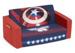 Delta Children Play Couches Avengers Cozee Flip-Out Sofa - 2-in-1 Convertible Sofa To Lounger For Kids