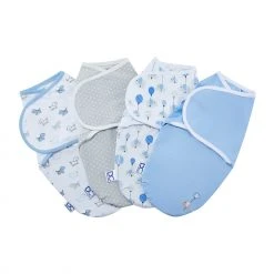 Delta Children Swaddles Little Lambs Adjustable Swaddle Wrap - Size Large, Fits Babies 3-6 Months/14-18 Lbs., 4-Pack