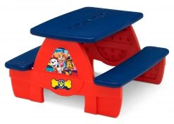 Delta Children PAW Patrol 4 Seat Activity Picnic Table With LEGO Compatible Tabletop