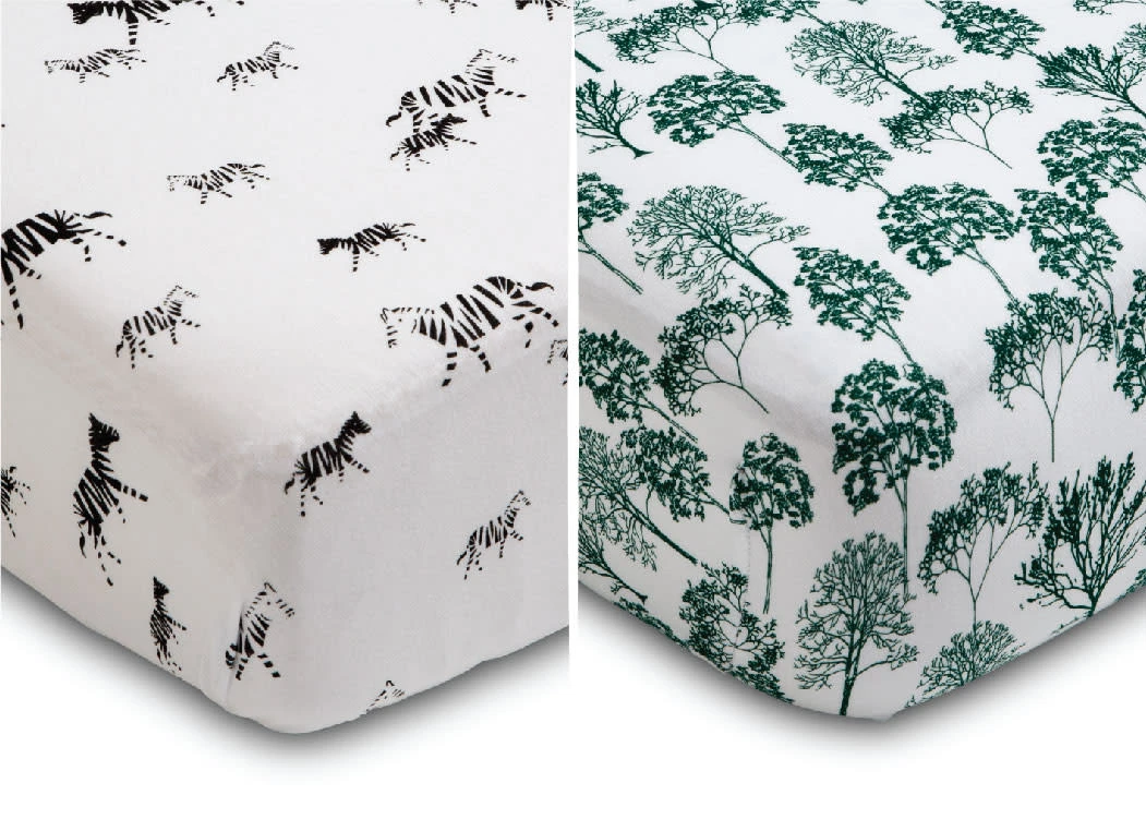 Delta Children Modern Safari Fitted Crib Sheets - 2 Pack 7 Delta Children Modern Safari Fitted Crib Sheets - 2 Pack