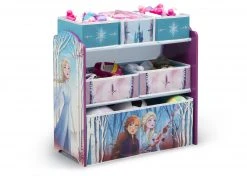 Delta Children Disney Frozen II 4-Piece Playroom Solution – Set Includes Table And 2 Chairs And 6-Bin Toy Organizer Table & Chair Sets