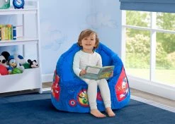 Delta Children Mickey Mouse Cozee Fluffy Chair, Toddler Size (for Kids Up To 6 Years Old)