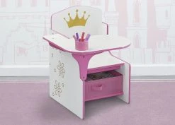 Delta Children Princess Crown Chair Desk With Storage Bin Activity Desks