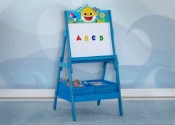 Delta Children Baby Shark Wooden Activity Easel With Storage