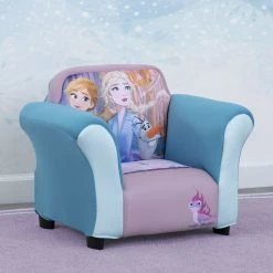 Delta Children Kids’ Chairs Frozen II Upholstered Chair With Sculpted Plastic Frame