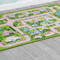 Delta Children Large Road Map Activity Rug For Girls And Boys - 54-inch L X 39-inch W