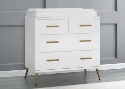 Delta Children Sloane 4 Drawer Dresser With Changing Top Dressers & Changing Tables