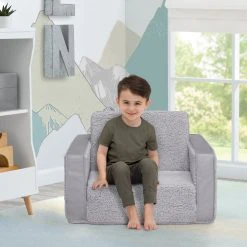 Delta Children Cozee Flip-Out Sherpa And Suede 2-in-1 Convertible Chair To Lounger For Kids Kids’ Chairs 11 Delta Children Cozee Flip-Out Sherpa And Suede 2-in-1 Convertible Chair To Lounger For Kids Kids’ Chairs