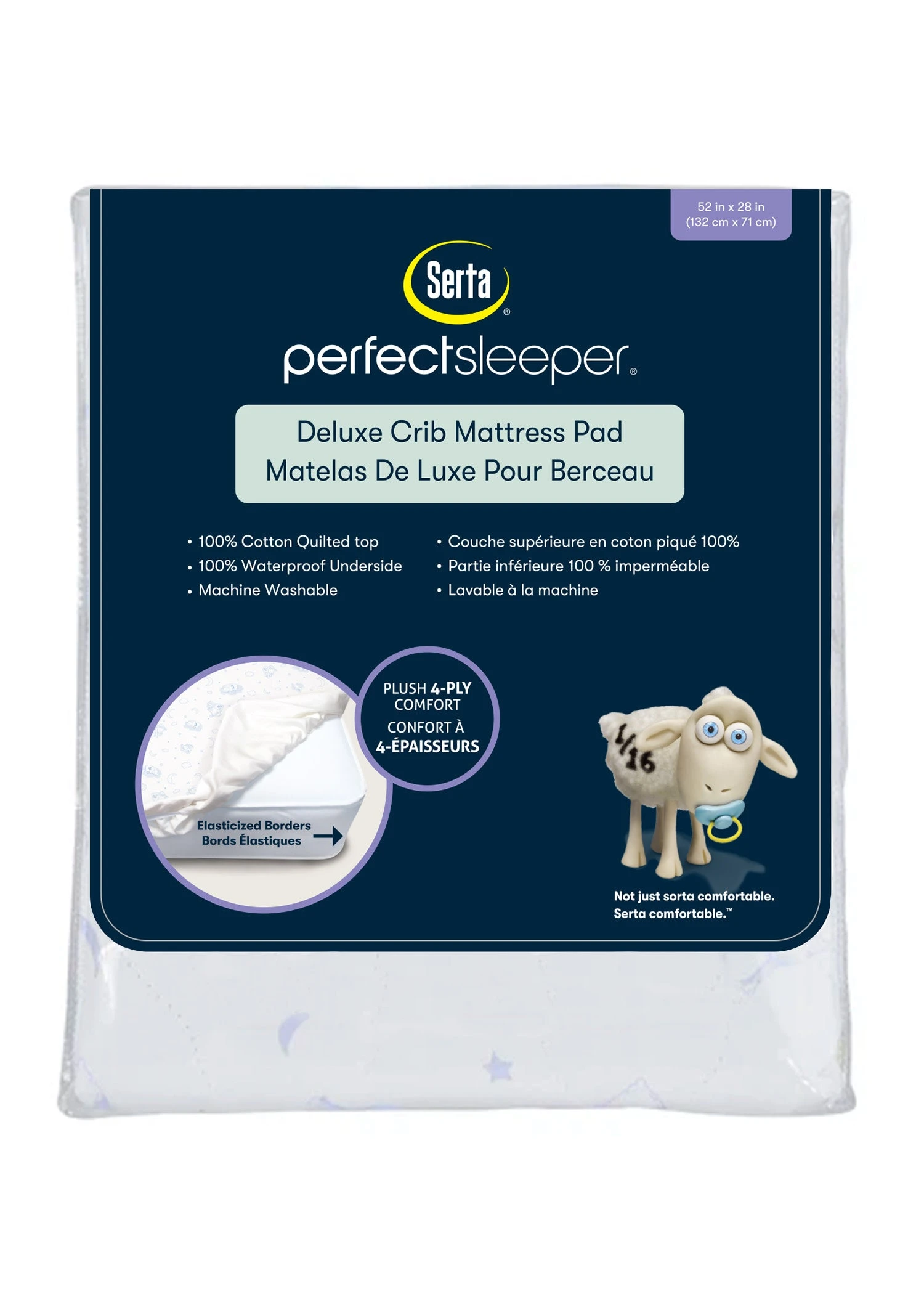Serta Sheets & Mattress Covers Deluxe Crib Mattress Pad - 100% Waterproof, Quilted Top, Fitted Protective Crib Mattress Pad 4 Serta Sheets & Mattress Covers Deluxe Crib Mattress Pad - 100% Waterproof, Quilted Top, Fitted Protective Crib Mattress Pad