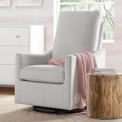 Delta Children Andie Nursery Glider Swivel Chair With LiveSmart Fabric Gliders & Rocking Chairs