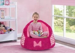 Delta Children Minnie Mouse Cozee Fluffy Chair, Toddler Size (for Kids Up To 6 Years Old)