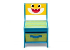 Delta Children Baby Shark Wood Art Desk And Chair Set With Dry Erase Top And Reusable Stickers Activity Desks