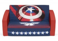 Delta Children Play Couches Avengers Cozee Flip-Out Sofa - 2-in-1 Convertible Sofa To Lounger For Kids
