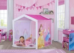 Delta Children Princess Indoor Playhouse With Fabric Tent For Boys And Girls