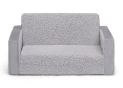 Delta Children Cozee Flip-Out Sherpa And Suede 2-in-1 Convertible Sofa To Lounger For Kids What's New