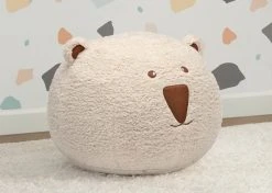 Delta Children Bear Plush Foam Pouf Ottoman