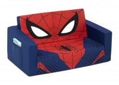 Delta Children Play Couches Spider-Man Cozee Flip-Out Sofa - 2-in-1 Convertible Sofa To Lounger For Kids