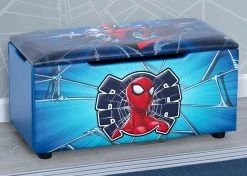 Delta Children Spider-Man Upholstered Storage Bench For Kids