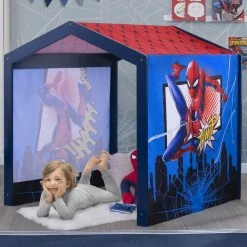 Delta Children Spider-Man Indoor Playhouse With Fabric Tent For Boys And Girls Toys & Play