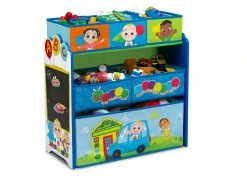 Delta Children Storage CoComelon 6 Bin Design And Store Toy Organizer