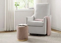 Delta Children Andie Nursery Glider Swivel Chair With LiveSmart Fabric Gliders & Rocking Chairs