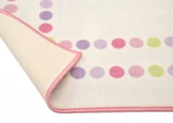 Delta Children Pearl Dot Rectangle Area Rug For Kids, 53-Inch X 59-Inch Rugs