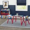 Delta Children Table & Chair Sets Nick Jr. PAW Patrol 4-Piece Playroom Solution – Set Includes Table And 2 Chairs And 6-Bin Toy Organizer