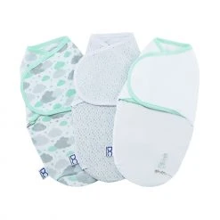 Delta Children Little Lambs Adjustable Swaddle Wrap - Size Large, Fits Babies 3-6 Months/14-18 Lbs., 3-Pack