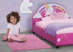 Delta Children Unicorn Rectangle Area Rug For Kids, 39-Inch X 59-Inch