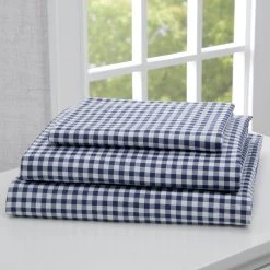 Delta Children Navy Gingham 3-Piece Twin Sheet Set What's New