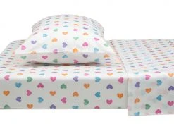 Delta Children Hearts Printed 3-Piece Twin Sheet Set