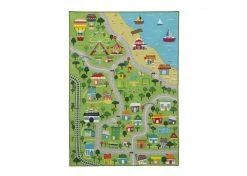 Delta Children Rugs Extra Large Road Map Activity Rug For Girls And Boys - 78-inch L X 54-inch W