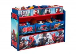 Delta Children Storage Spider-Man Deluxe 9 Bin Design And Store Toy Organizer