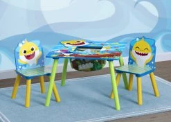 Delta Children Baby Shark Kids Table And Chair Set With Storage