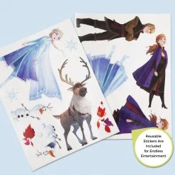 Delta Children Disney Frozen II 4-Piece Playroom Solution – Set Includes Table And 2 Chairs And 6-Bin Toy Organizer Table & Chair Sets