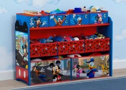 Delta Children Mickey Mouse Deluxe 9 Bin Design And Store Toy Organizer