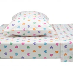 Delta Children Hearts Printed 3-Piece Twin Sheet Set