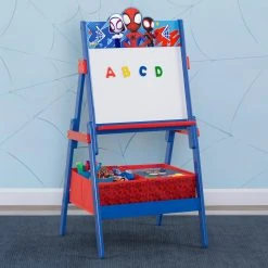 Delta Children Spidey And His Amazing Friends Wooden Activity Easel With Storage Easels