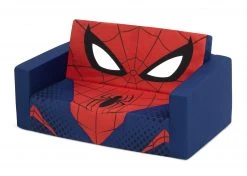 Delta Children Play Couches Spider-Man Cozee Flip-Out Sofa - 2-in-1 Convertible Sofa To Lounger For Kids