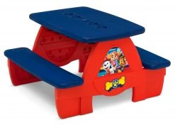 Delta Children PAW Patrol 4 Seat Activity Picnic Table With LEGO Compatible Tabletop