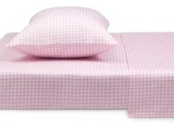 Delta Children Pink Gingham 3-Piece Twin Sheet Set