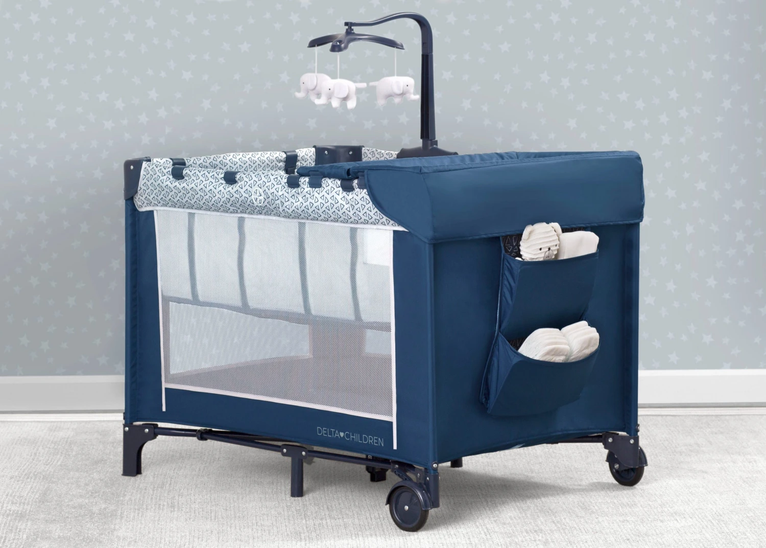 Delta Children LX Deluxe Portable Baby Play Yard With Removable Bassinet And Changing Table 11 Delta Children LX Deluxe Portable Baby Play Yard With Removable Bassinet And Changing Table