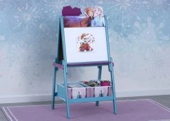 Delta Children Frozen II Wooden Double-Sided Activity Easel With Storage