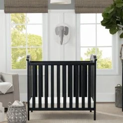Delta Children Baby Cribs Farmhouse Mini Baby Crib With 2.75-inch Mattress
