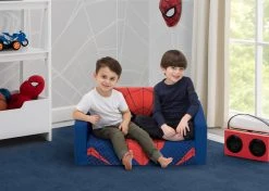 Delta Children Play Couches Spider-Man Cozee Flip-Out Sofa - 2-in-1 Convertible Sofa To Lounger For Kids
